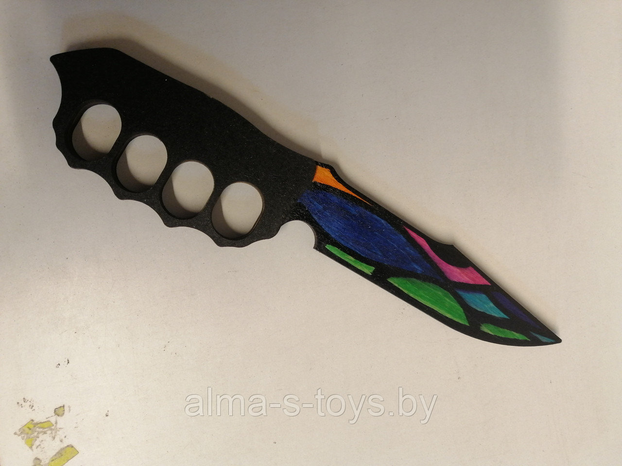 Нож-кастет деревянный цветной - фото 4 - id-p158900989