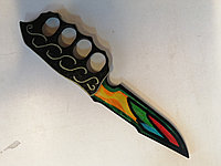 Нож-кастет деревянный цветной