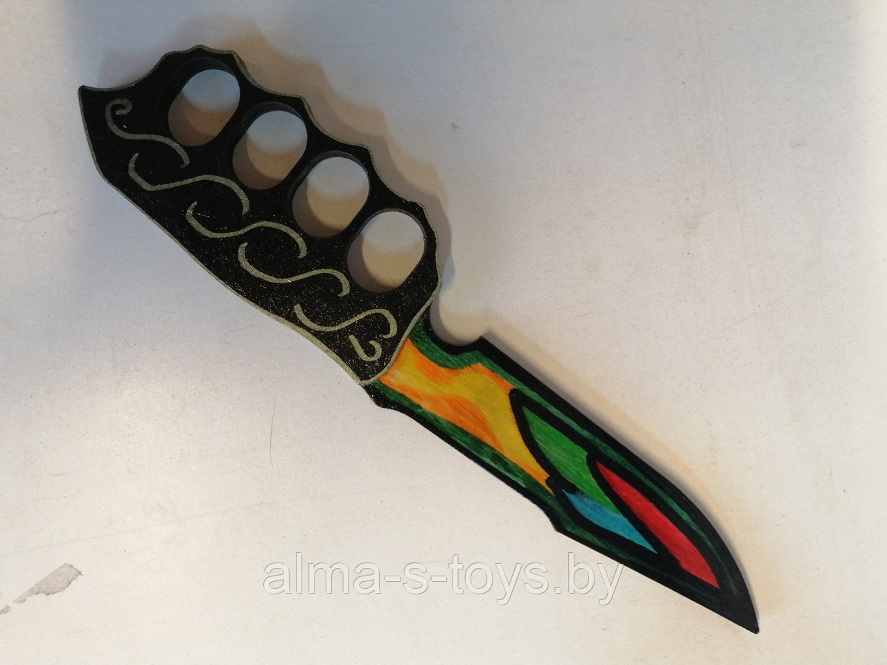 Нож-кастет деревянный цветной - фото 1 - id-p158900989
