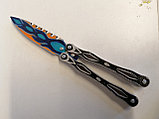Деревянный нож-бабочка, принт, лак, дизайн 1,2, фото 2