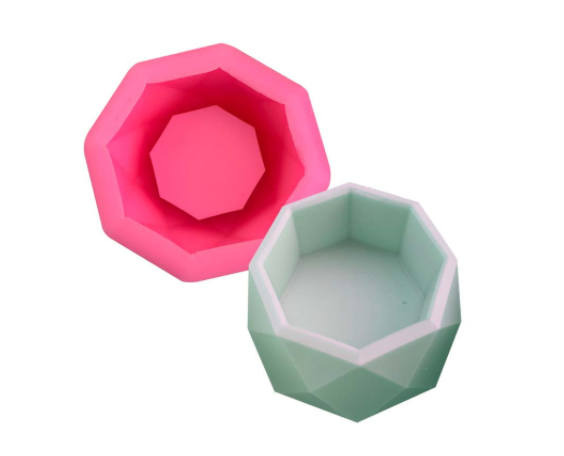 Молд (форма) силиконовый " Многоугольный горшок для цветов " для различных материалов. - фото 1 - id-p158827248