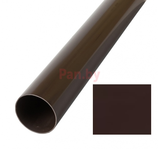 Труба водосточная Gamrat ПВХ D-90, Темно-коричневый, 4м - фото 1 - id-p158906130