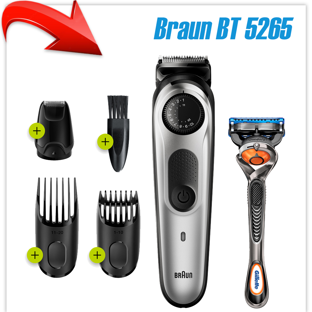 Триммер Braun BT 5265, black/grey