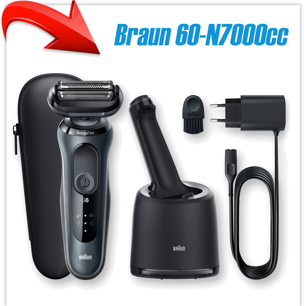 Электробритва Braun 60-N7000cc Series 6, темно-серый