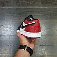 Кроссовки Air Jordan 1 Low Black White Red, фото 4