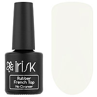 ФИНИШ КАУЧУКОВЫЙ ЦВЕТНОЙ БЕЗ ЛИПКОГО СЛОЯ RUBBER FRENCH TOP NO CLEANSER, 10МЛ IRISK (03 MILKY MATT)