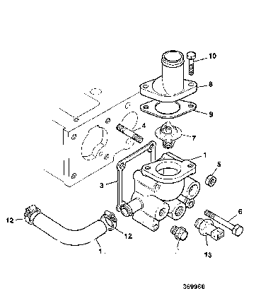 02/634247 Термостат Perkins JCB 1-2CX, 8040ZTS, 8025CTS, 8045ZTS, 8035ZTS, 8025ZTS., фото 2