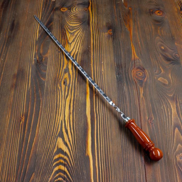 Шампур узбекский для шашлыка с деревянной ручкой 50см