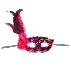 Карнавальная маска "Венеция", цвет фуксия