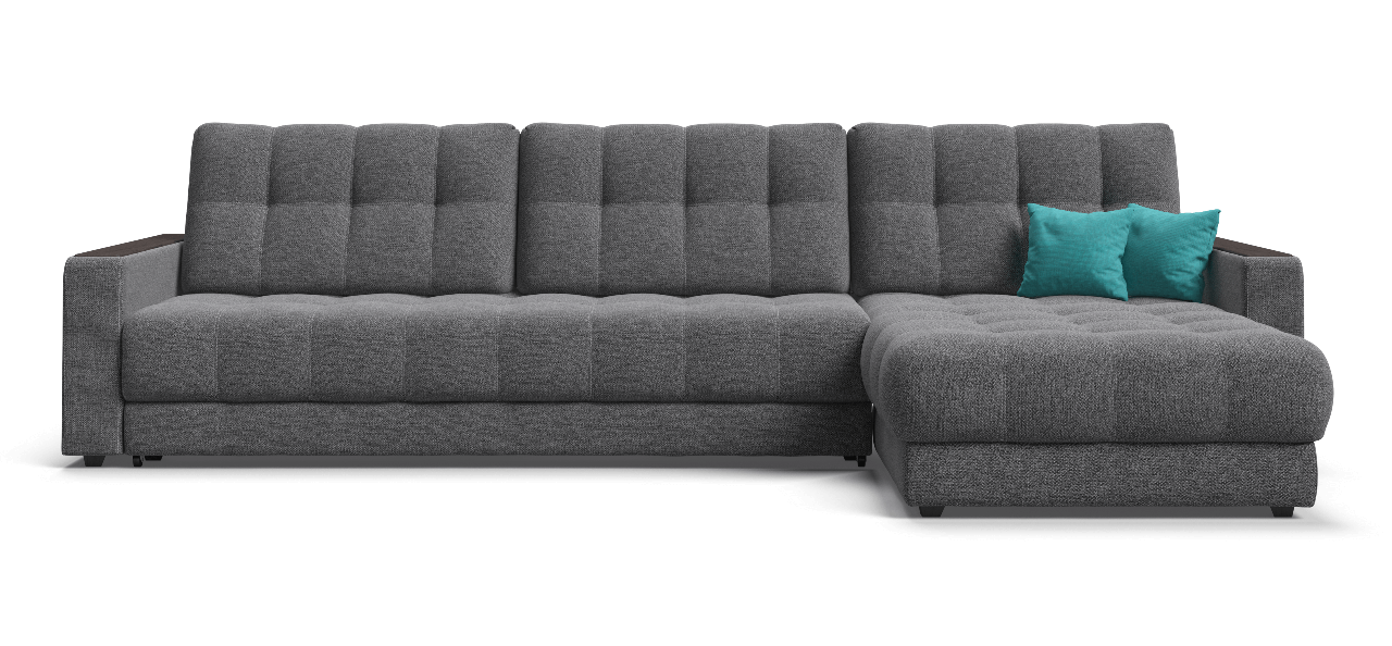 Угловой диван BOSS 3.0 MAX рогожка Malmo серый - фото 2 - id-p158971926