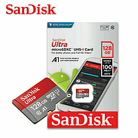 Original micro SDXC карта памяти SanDisk 128GB Class10 UHS-1 Ultra 100MB/s