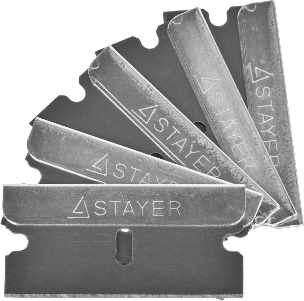 Лезвия STAYER "MASTER" сменные для скребков арт. 0853, 08533, 08535, тип Н01, 40мм, 5шт - фото 1 - id-p158988957