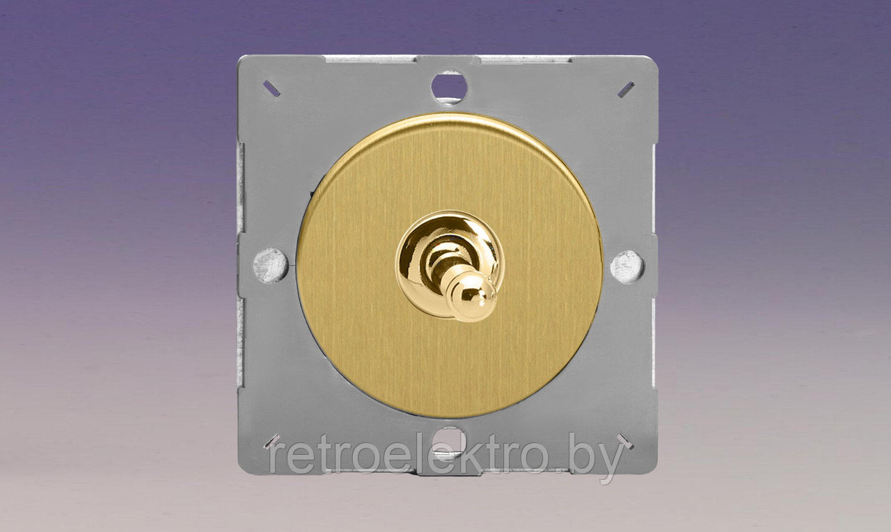 Тумблерный выключатель с 3-х мест, цвет Brushed Brass (матовая латунь ...