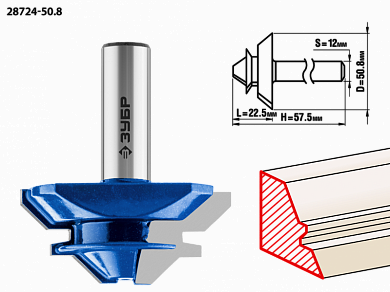 Фреза кромочная для углового сращивания, ЗУБР 50,8x22мм,