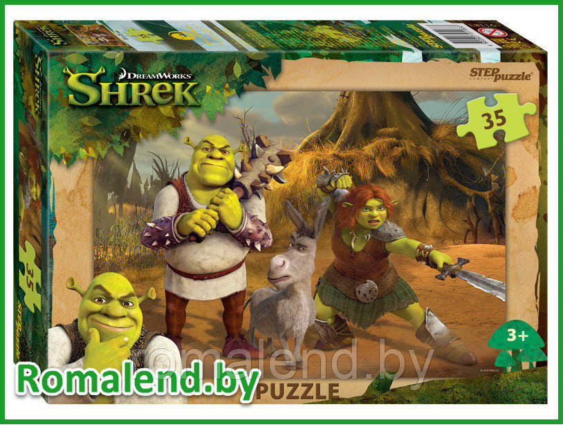 Пазл 35 элементов "Shrek (Шрек DreamWorks) " 91183 - фото 1 - id-p158992078