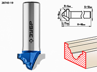 Фреза пазовая фасонная №6, D= 19мм, рабочая длина-11мм, радиус-4мм, хв.-12 мм, ЗУБР Профессионал