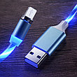 Магнитный кабель для зарядки USB 3 в 1  LED KK21S  ( 4 цвета ) 1 м, фото 4