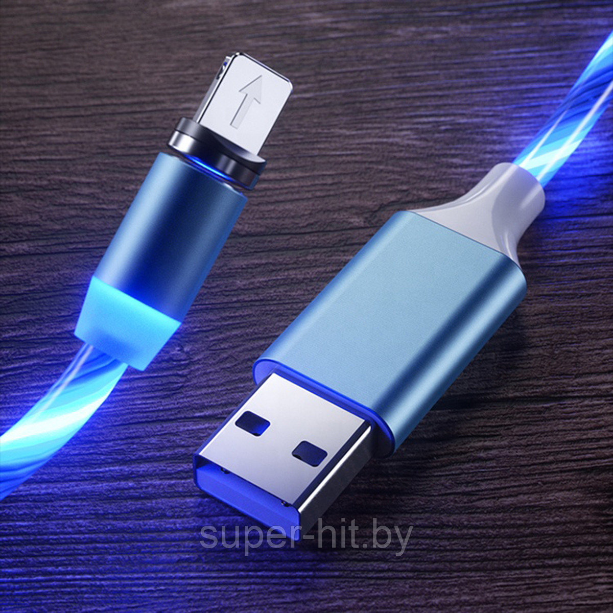 Магнитный кабель для зарядки USB 3 в 1 LED KK21S ( 4 цвета ) 1 м - фото 8 - id-p159005920