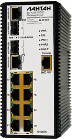 SD-4208-G-DSC - Промышленный управляемый коммутатор 8 х 10/100TX + 2 х 10/100/1000T/Dual Speed SFP Combo; Pro-