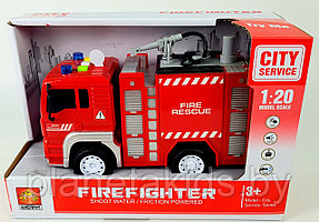 Пожарная машина инерционная WY552A ,водяная помпа, свет, звук