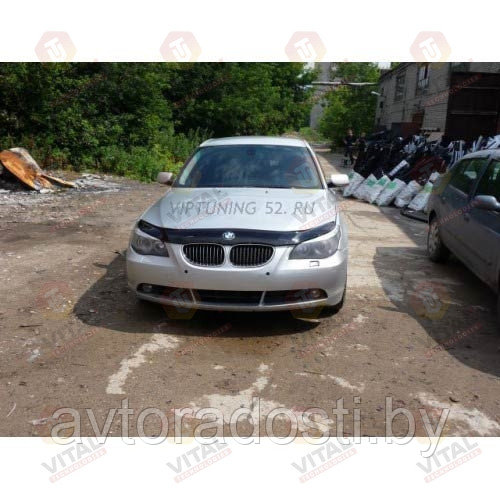 Дефлектор капота для BMW 5 E60 (2003-2010) / БМВ 5 [BM05] VT52 - фото 3 - id-p75800145