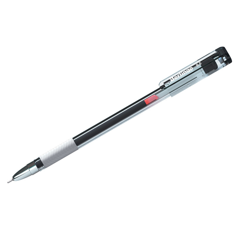 Ручка гелевая Berlingo "Standard" черная, 0,5мм, грип, игольчатый стержень CGp_50011(работаем с юр лицами и - фото 1 - id-p159023526