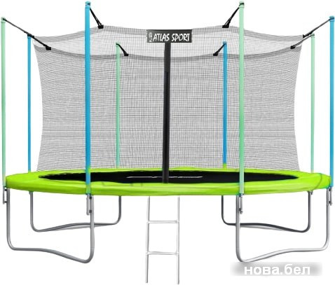 Батут Atlas Sport 435 см - 14ft (с лестницей, зеленый)
