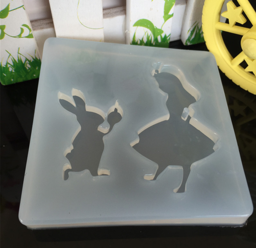 Молд силиконовый для эпоксидной смолы " Принцесса и кролик " - фото 1 - id-p159044280