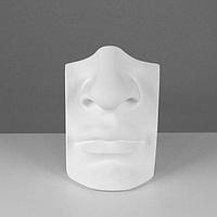 Гипсовая фигура, нос с губами Давида "Мастерская Экорше", 16 х 11 х 25 см