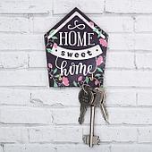 Ключница на подложке "Home sweet home", 9 * 12 см