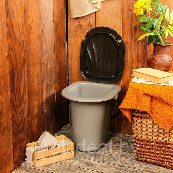 Ведро-туалет, 17 л, серый - фото 1 - id-p133804603