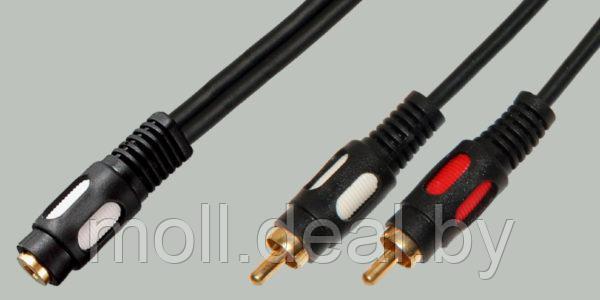 PREMIER Шнур 1 x RCA "гн" – 2 x RCA позолоченный OD4.0x8.0мм