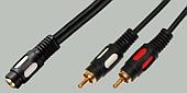 PREMIER Шнур 1 x RCA "гн" – 2 x RCA позолоченный OD4.0x8.0мм