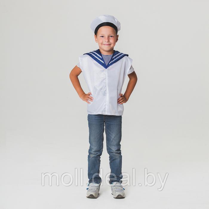 Детский карнавальный костюм "Моряк", жилет, бескозырка, 4-6 лет, рост 110-122 см