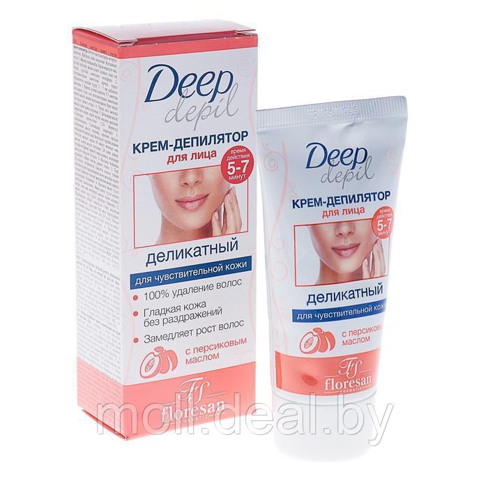Деликатный крем-депилятор Deep Depil, для удаления волос на лице, с маслом персика, 50 мл - фото 1 - id-p140112721
