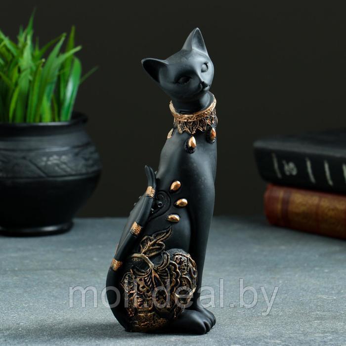 Статуэтка "Кошка" черная, 20х8см - фото 1 - id-p140112730