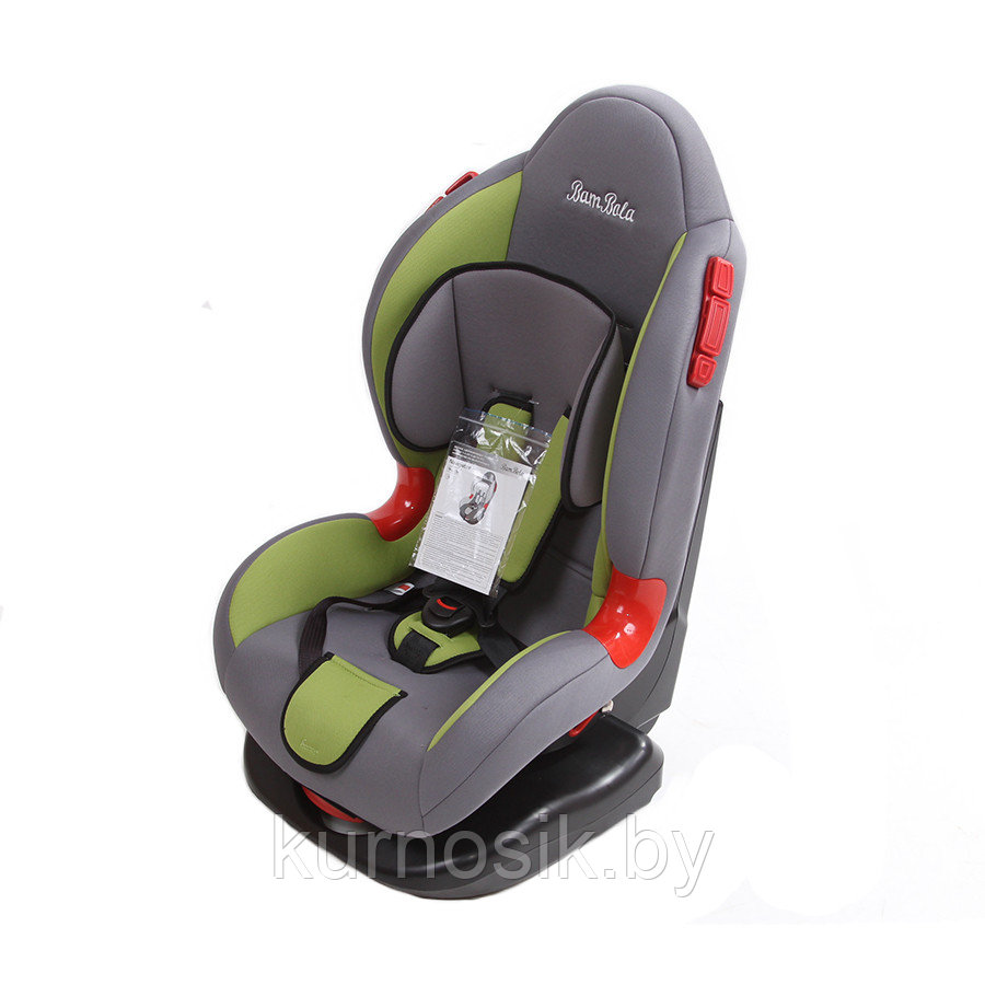 Детское автокресло Bambola Navigator Isofix 9-25 кг (от 1 года до 5 лет) серый -красный - фото 2 - id-p159053066