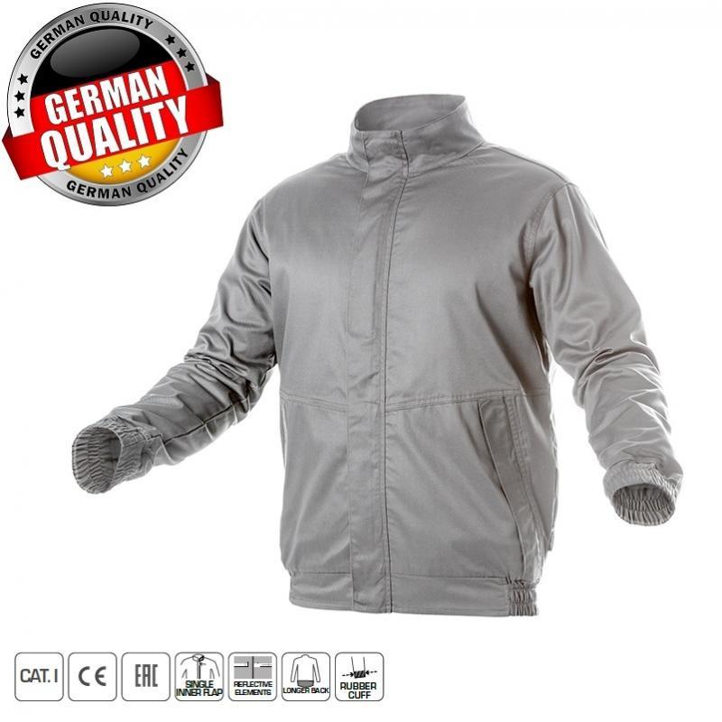 FABIAN Куртка рабочая, светло-серая (65% полиэстер, 35% хлопок), размер 2XL (56), HOEGERT