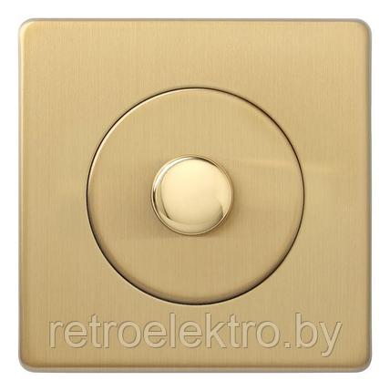 Диммер TRIAC 0-100 Вт (макс 10 LED), Brushed Brass/матовая латунь (механизм), фото 2