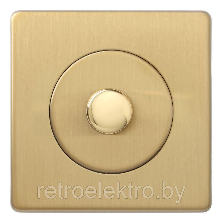 Диммер TRIAC 0-100 Вт (макс 10 LED), Brushed Brass/матовая латунь (механизм) - фото 2 - id-p158741596