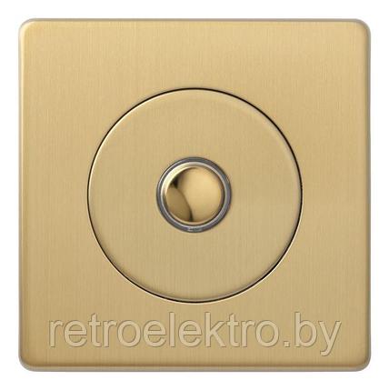 Кнопка выключатель/переключатель 6А в сборе, Brushed Brass (матовая латунь), фото 2