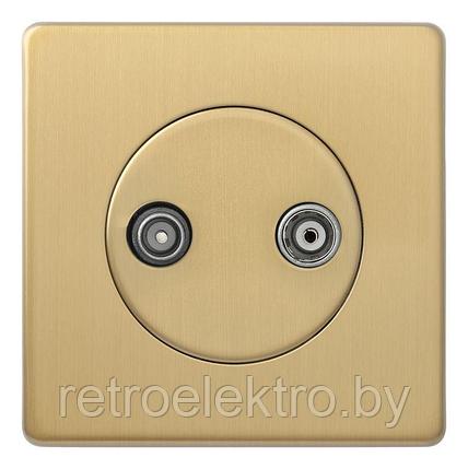 Механизм TV/FM в сборе, Brushed Brass (матовая латунь), фото 2