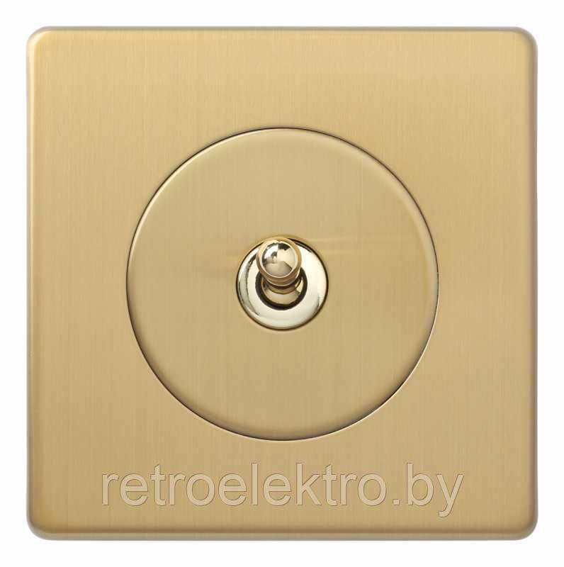 Тумблерный выключатель с 3-х мест, цвет Brushed Brass (матовая латунь) - фото 2 - id-p158990540