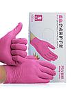 Перчатки Wally Plastic розовые винил / нитриловые размер XS S M (100 штук, 50 пар) РАБОТАЕМ БЕЗ НДС! XS, фото 2
