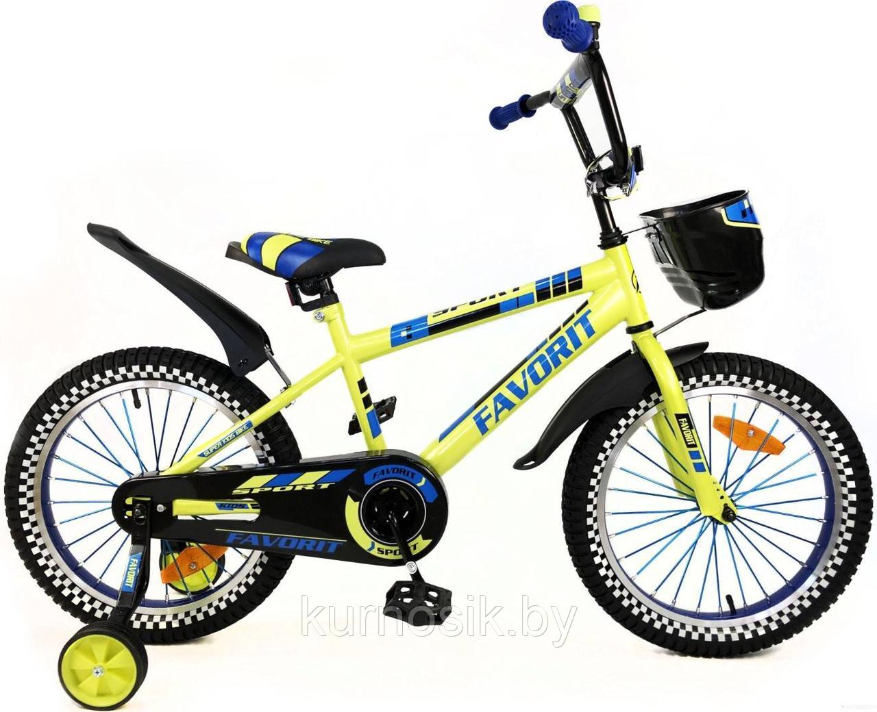 Детский велосипед Favorit Sport new 18" лайм