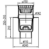 Трап с решеткой из чугуна, с "сухим сифоном", вертикальный DN110 мм MCH827XLi, фото 4