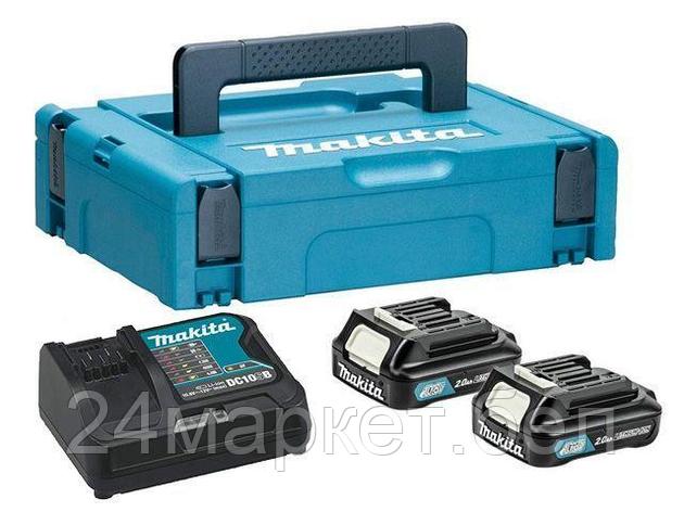 MAKITA Россия Комплект аккумулятор 12.0 В BL1020B 2 шт. + зарядное устройство DC10SB в кейсе (Набор BL1020B, фото 2