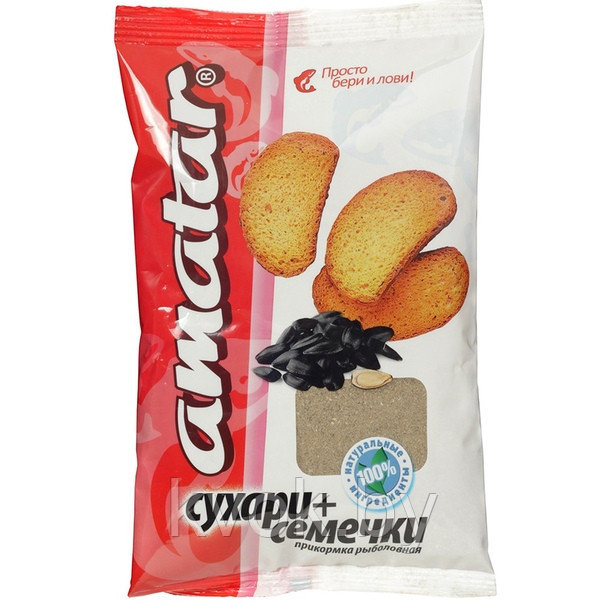 Прикормка AMATAR Сухари+Семечки, 750 гр