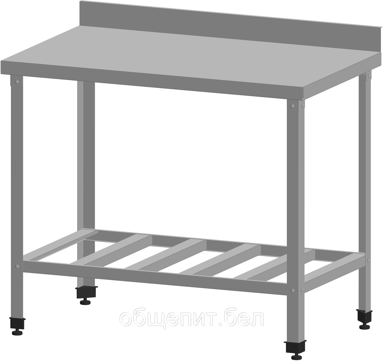 Стол производственный 900х800х850, полка решетка