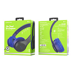 Наушники Borofone BO5 полноразмерные с микрофоном (1.2 м) цвет: синие